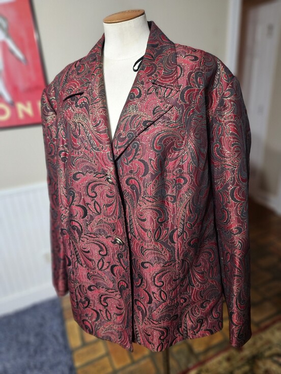 dressbarn Jackets & Blazers - Dressbarn Metallic Tapestry Jacket 24W
